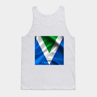 Vegan Flag on shiny clothing Tank Top